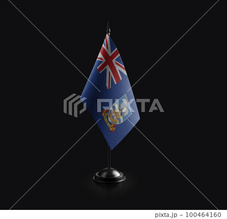 Small national flag of the Falkland Islands on a black background 100464160