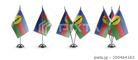 Small national flags of the New Caledonia on a white background Small national flags of the New Caledonia on a white background 100464163
