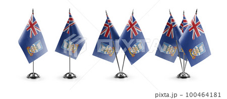 Small national flags of the Falkland Islands on a white background 100464181