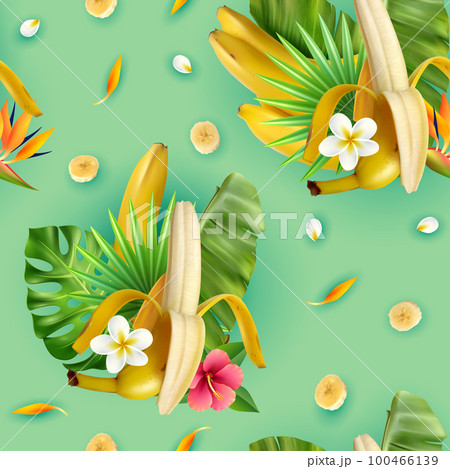 Tropical Plants Banana Pattern 100466139