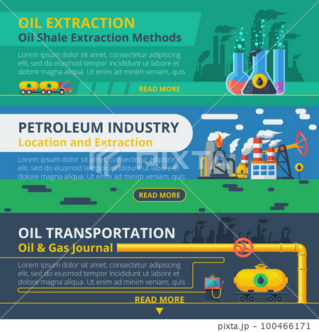 Oil industry banner set 100466171