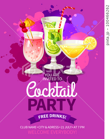 Cocktails Party Flyers 100466262