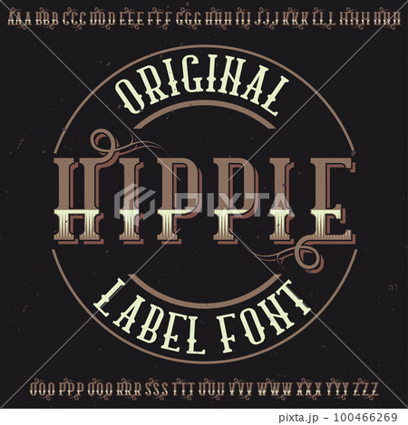 Original label typeface Original label typeface 100466269