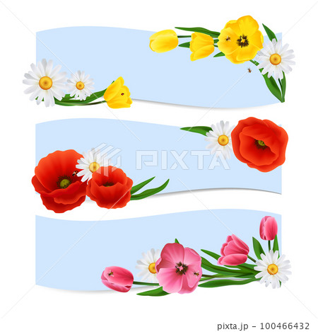 Floral Banners Horizontal 100466432