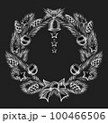 Attractive Chalkboard Christmas Wreath Design 100466506