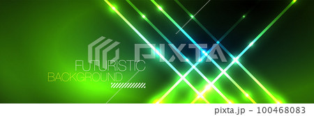 Neon glowing fluid wave lines, magic energy space light concept. Vector illustration for wallpaper, banner, background, leaflet, catalog, cover, flyer Neon glowing fluid wave lines, magic energy space light concept. Vector illustration for wallpaper, banner, background, leaflet, catalog, cover, flyer 100468083