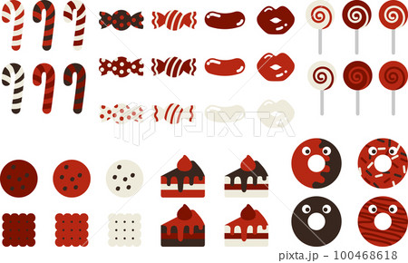 アイコン風　お菓子　セット　クリスマス 100468618