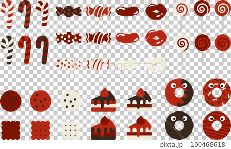 アイコン風　お菓子　セット　クリスマス 100468618