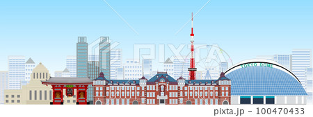 東京駅 名所 ビル 背景 東京駅 名所 ビル 背景 100470433