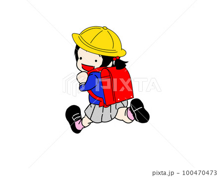 新一年生の女の子のイラスト 100470473