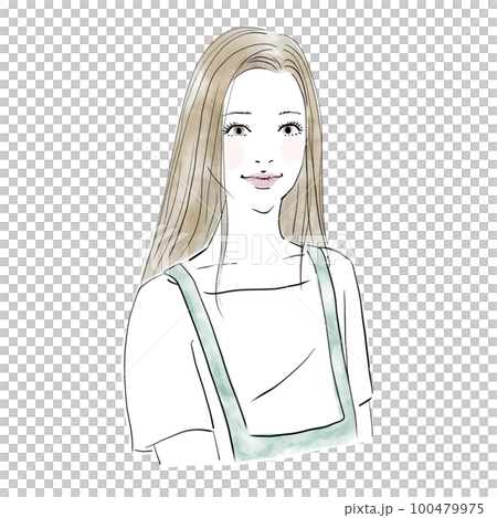 長頭髮的漂亮女人 100479975