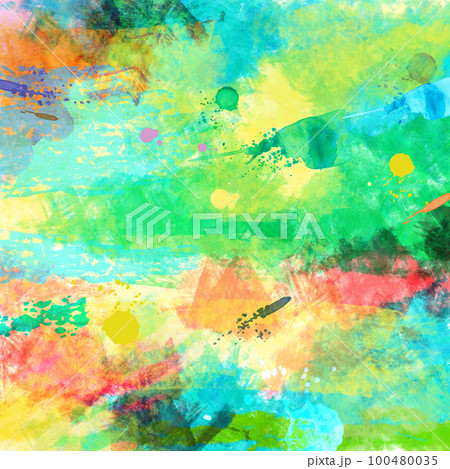 明るい色の抽象画の背景イラスト 100480035