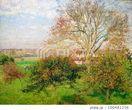 Autumn Morning at Eragny by Camille Pissarro 1897 100481256