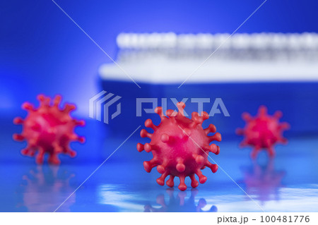 Pandemic medical health risk concept, corona virus 100481776