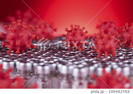Virus cells in infected, Pandemic medical health Virus cells in infected, Pandemic medical health 100482568