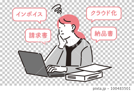考慮將雲計算用於辦公程序的女性 100483501