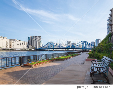 隅田川テラスからの風景（清洲橋と街並み） 100484487