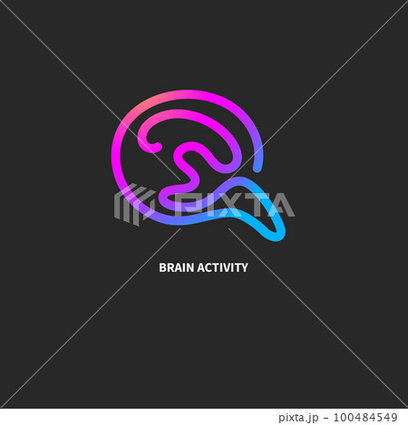 Brain activity of logo Brain activity of logo 100484549