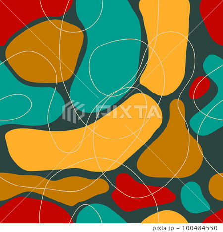 Artistic organic seamless pattern with circles Artistic organic seamless pattern with circles 100484550