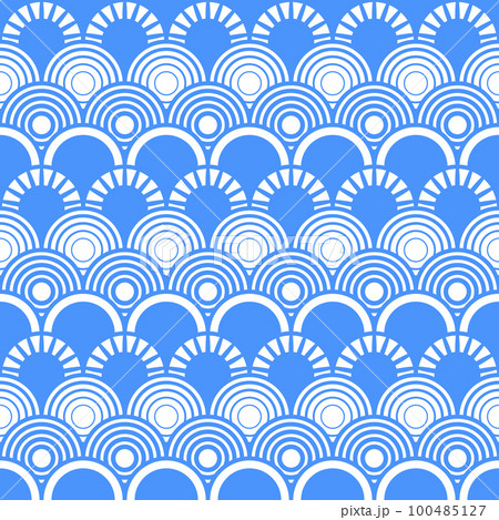Mermaid scales, fish tail background, seamless geometric beautiful pattern Mermaid scales, fish tail background, seamless geometric beautiful pattern 100485127