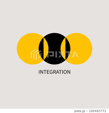 Integration abstract logo, three circles 100485772