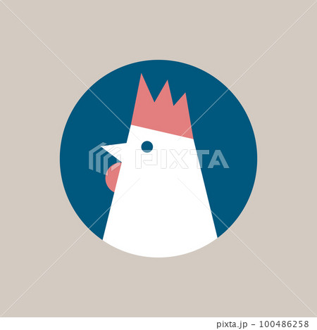 Chicken head minimal logo Chicken head minimal logo 100486258