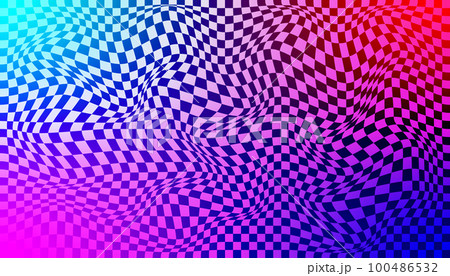 Checkered background with distorted squares 100486532