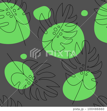 Monstera leaves seamless trendy modern boho pattern Monstera leaves seamless trendy modern boho pattern 100486660