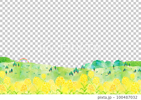 山上的油菜花田背景素材 山上的油菜花田背景素材 100487032