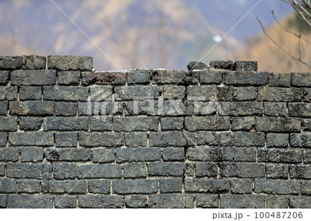 煉瓦造りの防火壁跡（栃木県日光市足尾町愛宕下） 100487206