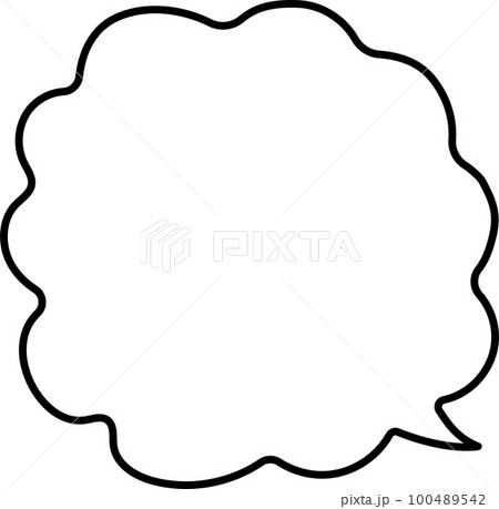 手書き風吹き出しイラスト2 100489542