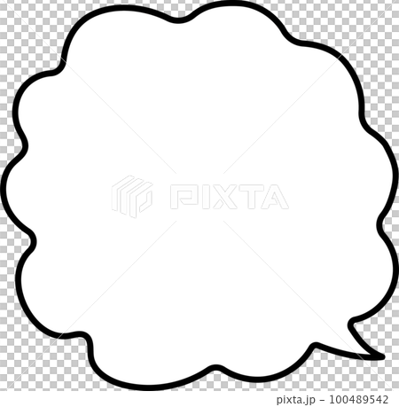 手書き風吹き出しイラスト2 100489542