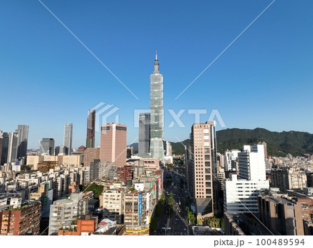 空撮 鳥瞰図 台湾 100489594