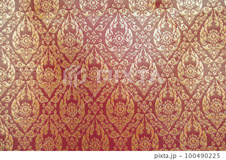 The Thai silk traditional motif background. 100490225