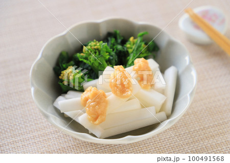 山うどと菜の花の辛子酢味噌あえ 山うどと菜の花の辛子酢味噌あえ 100491568