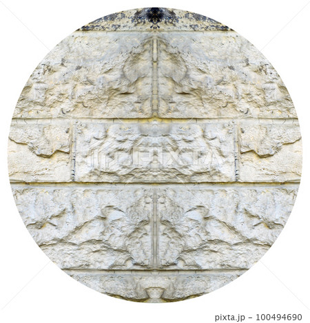 Sturdy white and gray cut stone wall, seamless lined up Sturdy white and gray cut stone wall, seamless lined up 100494690