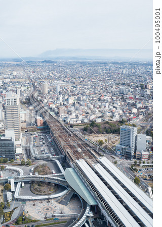 【岐阜駅】岐阜市の街並みと鉄道風景 100495001