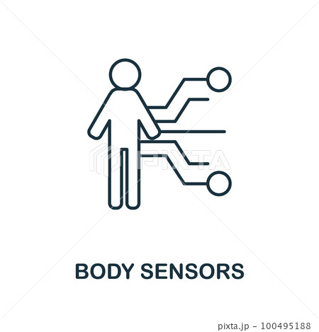 Body Sensors outline icon. Simple element from...のイラスト素材 [100495188 ...