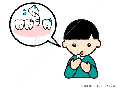歯が抜けた男の子 歯が抜けた男の子 100495228