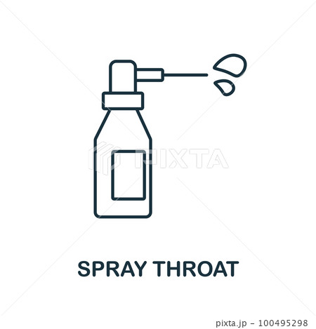 Spray Throat line icon. Simple element from healthcare collection. Creative Spray Throat outline icon for web design, templates, infographics and more 100495298