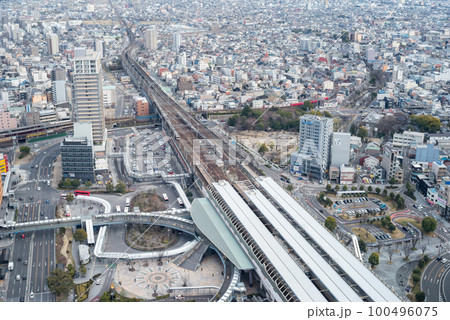 【岐阜駅】岐阜市の街並みと鉄道風景 100496075