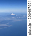 空から見た富士山 100497994
