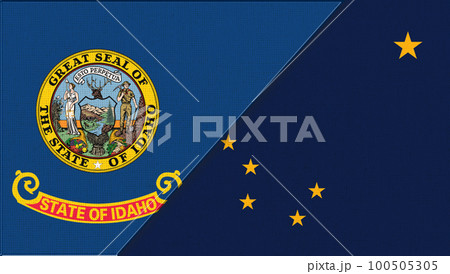 Flags of Idaho and Alaska. sports match between Idaho and Alaska Flags of Idaho and Alaska. sports match between Idaho and Alaska 100505305
