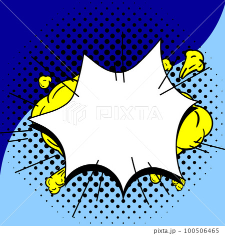 Comics Design Frames. Photo Frame Set With Explosion Bubbles For Add Collage, Funny Cute Comic Photos Collection For Promotion 100506465
