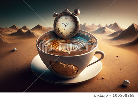 time to drink coffee concept. Illustration AI Generative 100508869