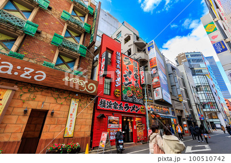 東京　豊島区東池袋　サンシャイン60通り付近の都市風景 100510742