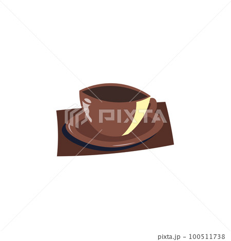 Cup with drink on white background. Main object. Comic bright color vector illustration. Funny Cute Cartoon Photos Collection For Kids, Design Drawing. Glass. Cup with drink on white background. Main object. Comic bright color vector illustration. Funny Cute Cartoon Photos Collection For Kids, Design Drawing. Glass. 100511738