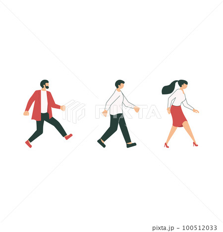 People talking about important things. Colleagues discussing agenda and brand new information. Single object without background. Bright color vector image. 100512033