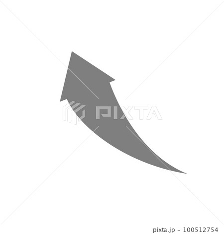 Bright colored Vector illustration with arrow growing up. Main object on white background. Diagram, discussing important information. Global Business Tendencies. 100512754