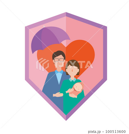 生命保険のイメージイラスト 生命保険のイメージイラスト 100513600